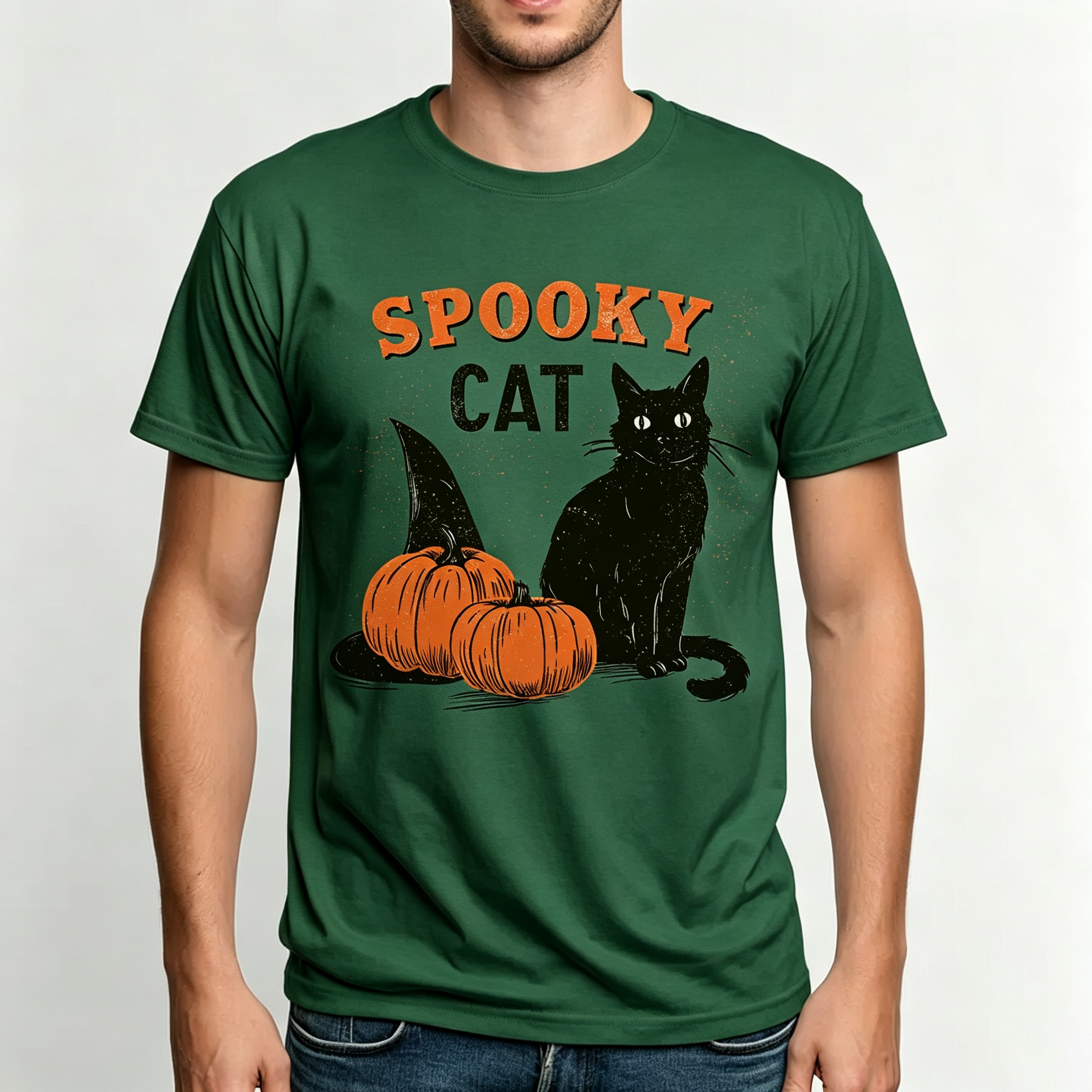PShirt Black Cat Witch 01 Halloween T-shirt