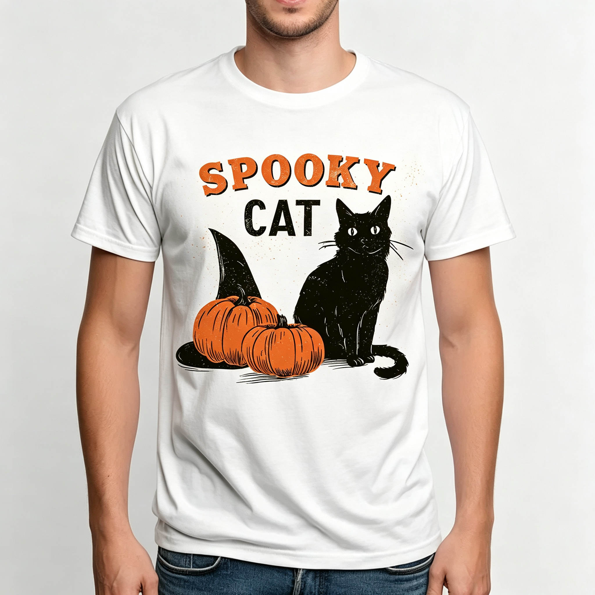 PShirt Black Cat Witch 01 Halloween T-shirt