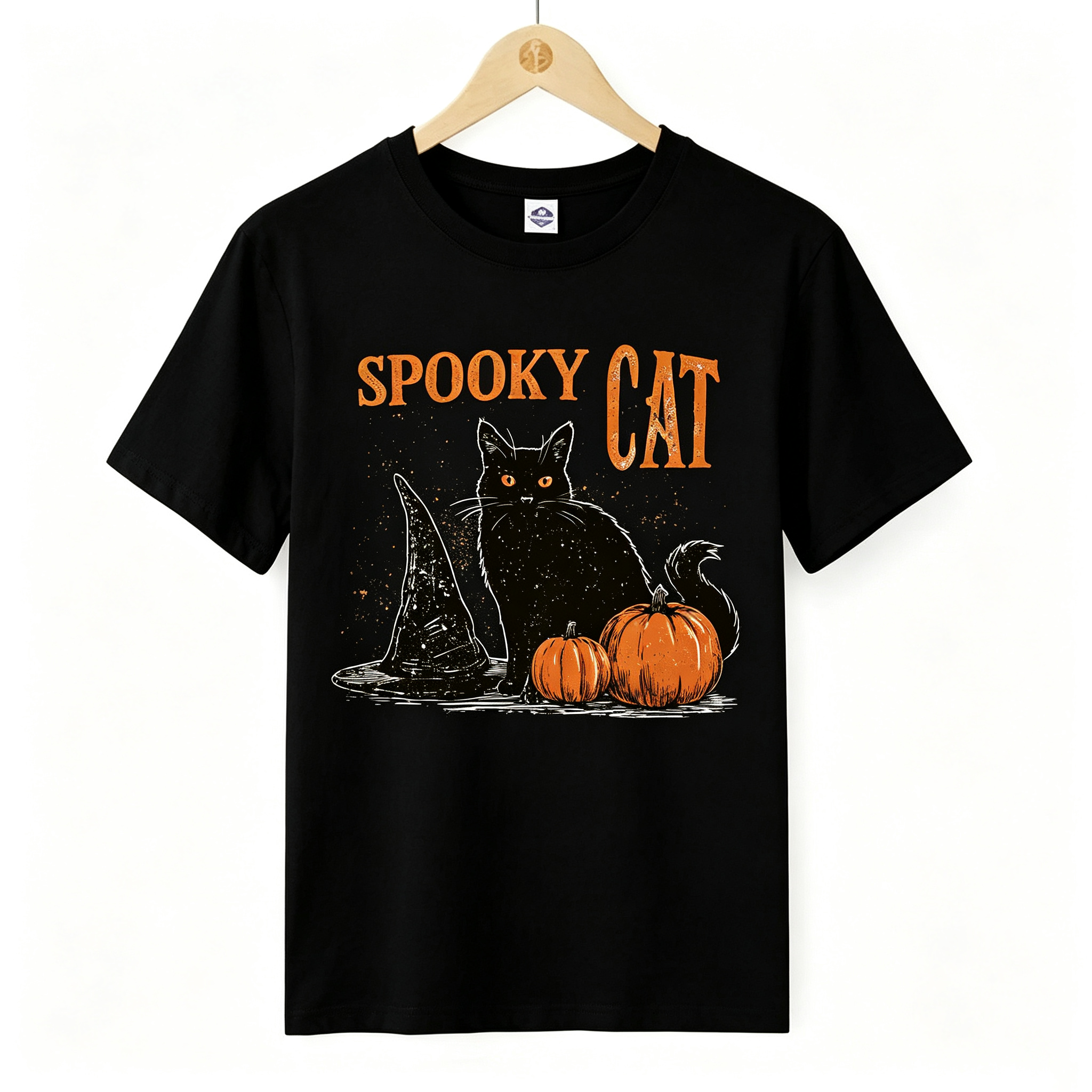 PShirt Black Cat Witch 02 Halloween T-shirt