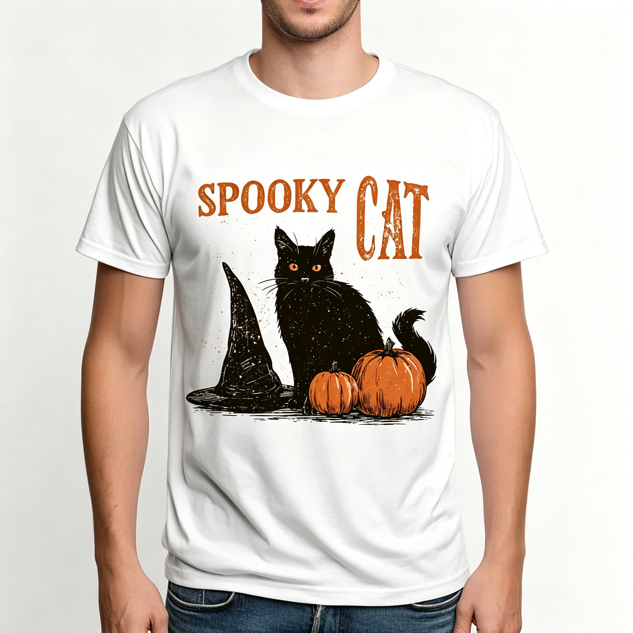 PShirt Black Cat Witch 02 Halloween T-shirt