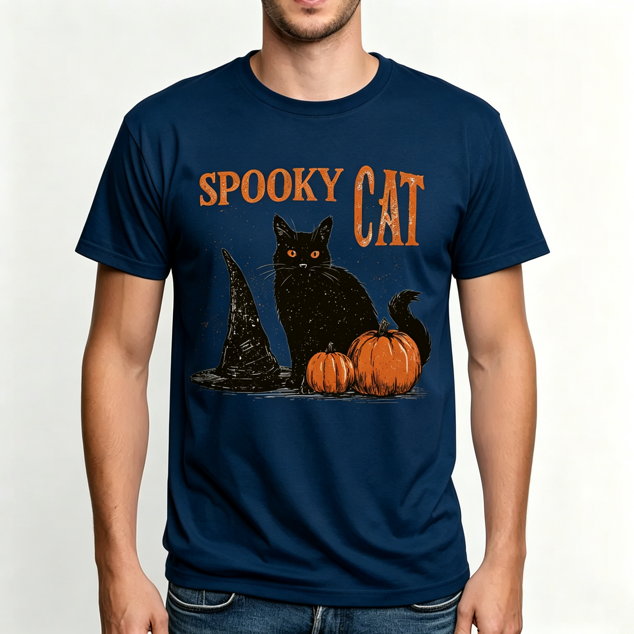 PShirt Black Cat Witch 02 Halloween T-shirt