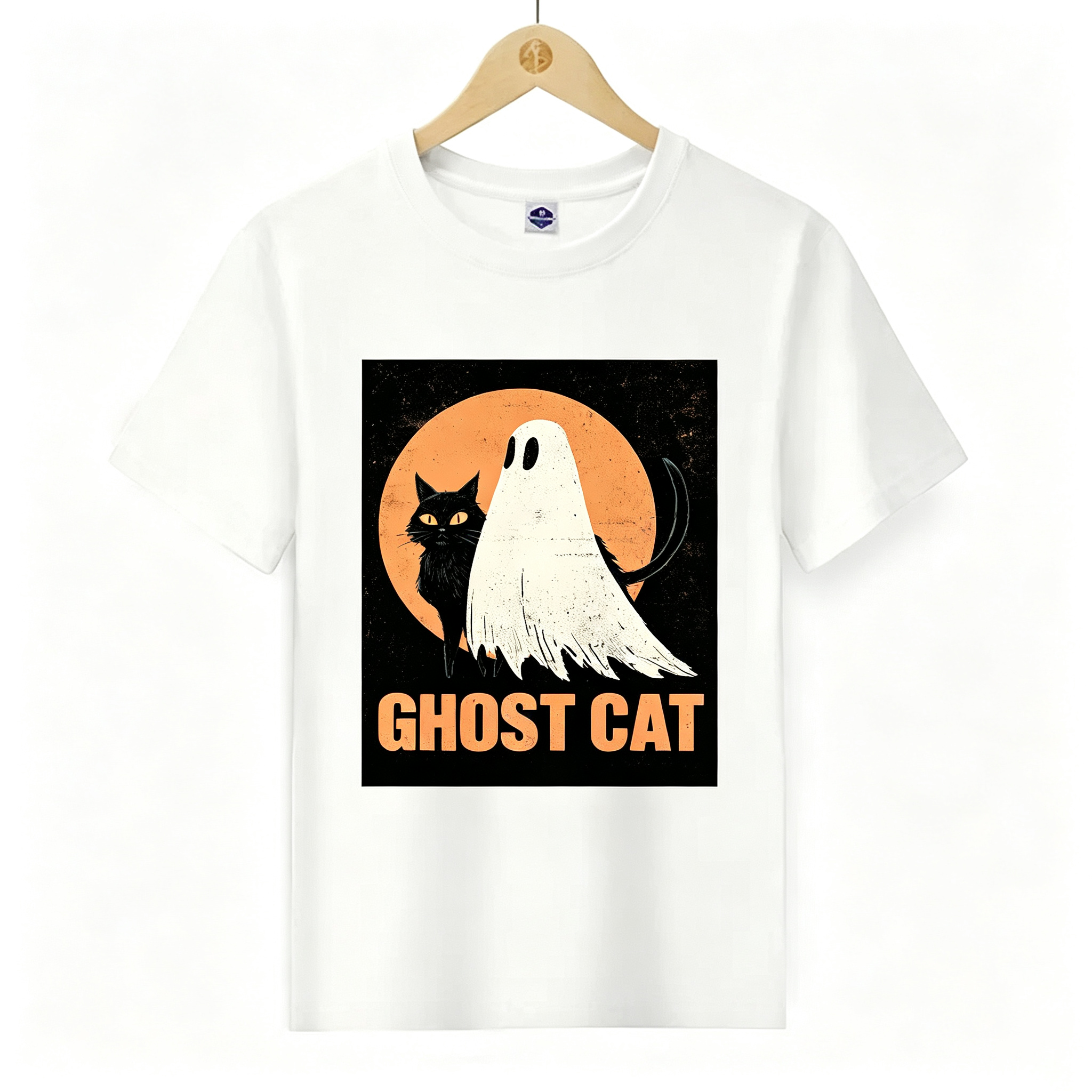 PShirt Black Cat Ghost 02 Halloween T-shirt