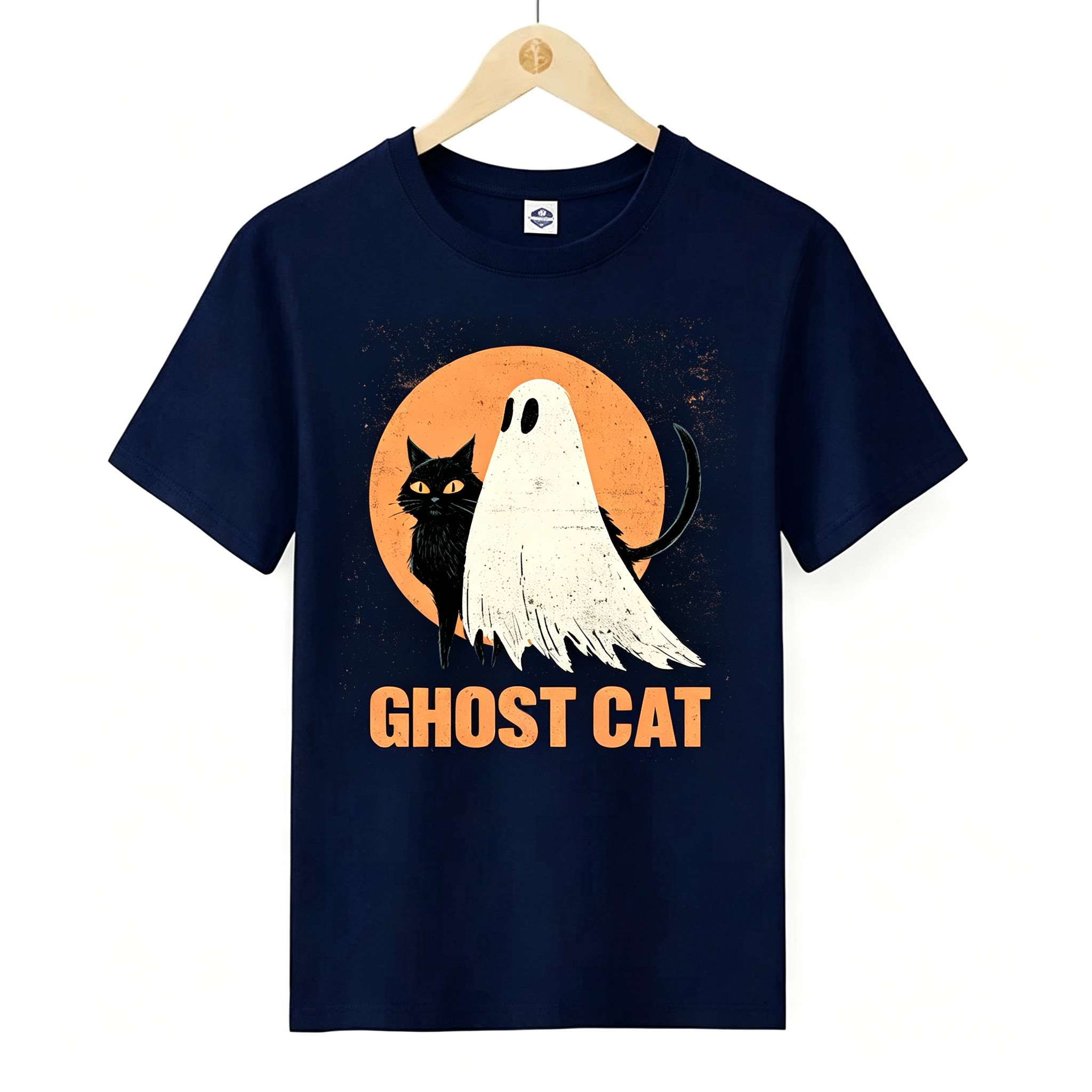 PShirt Black Cat Ghost 02 Halloween T-shirt