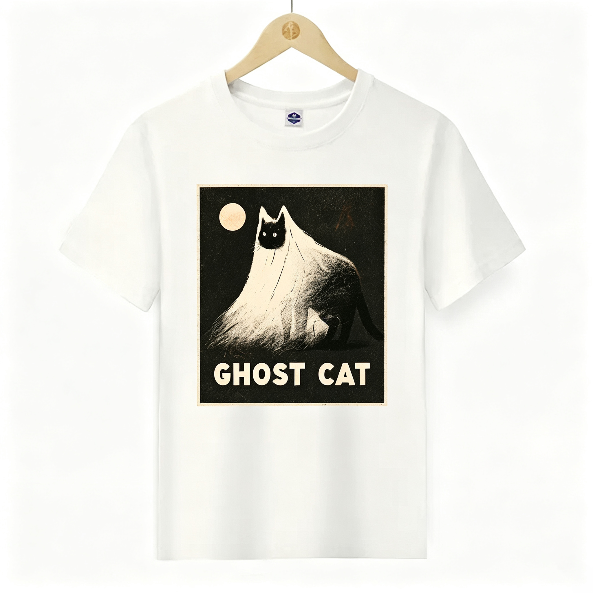 PShirt Black Cat Ghost 03 Halloween T-shirt