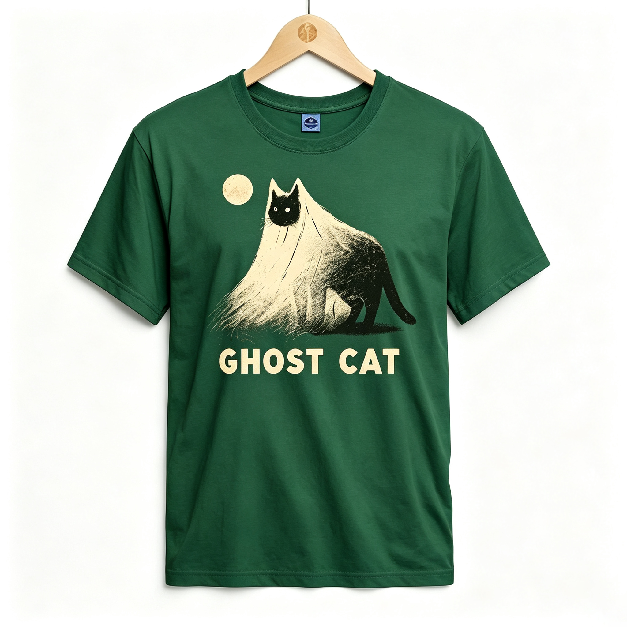 PShirt Black Cat Ghost 03 Halloween T-shirt