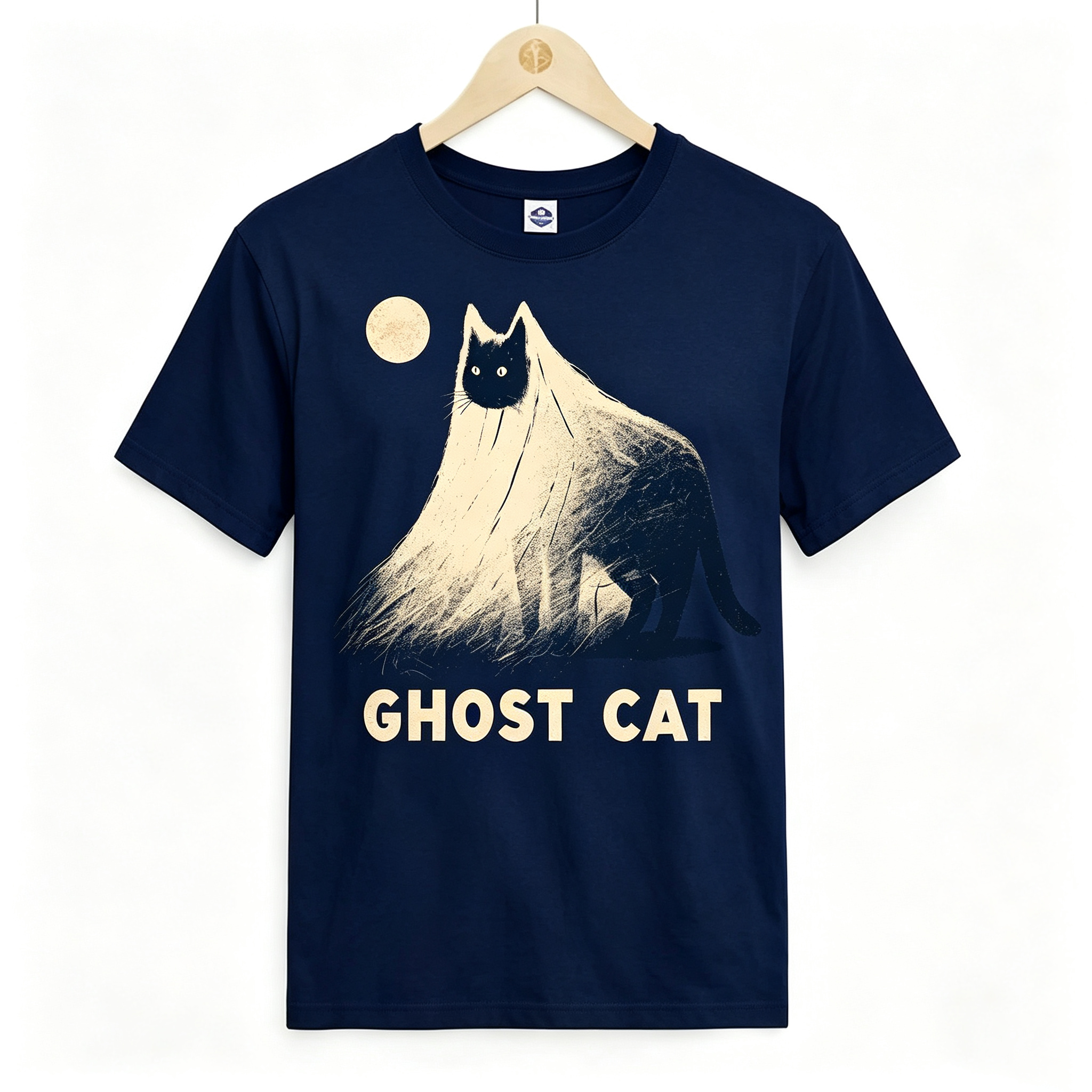 PShirt Black Cat Ghost 03 Halloween T-shirt
