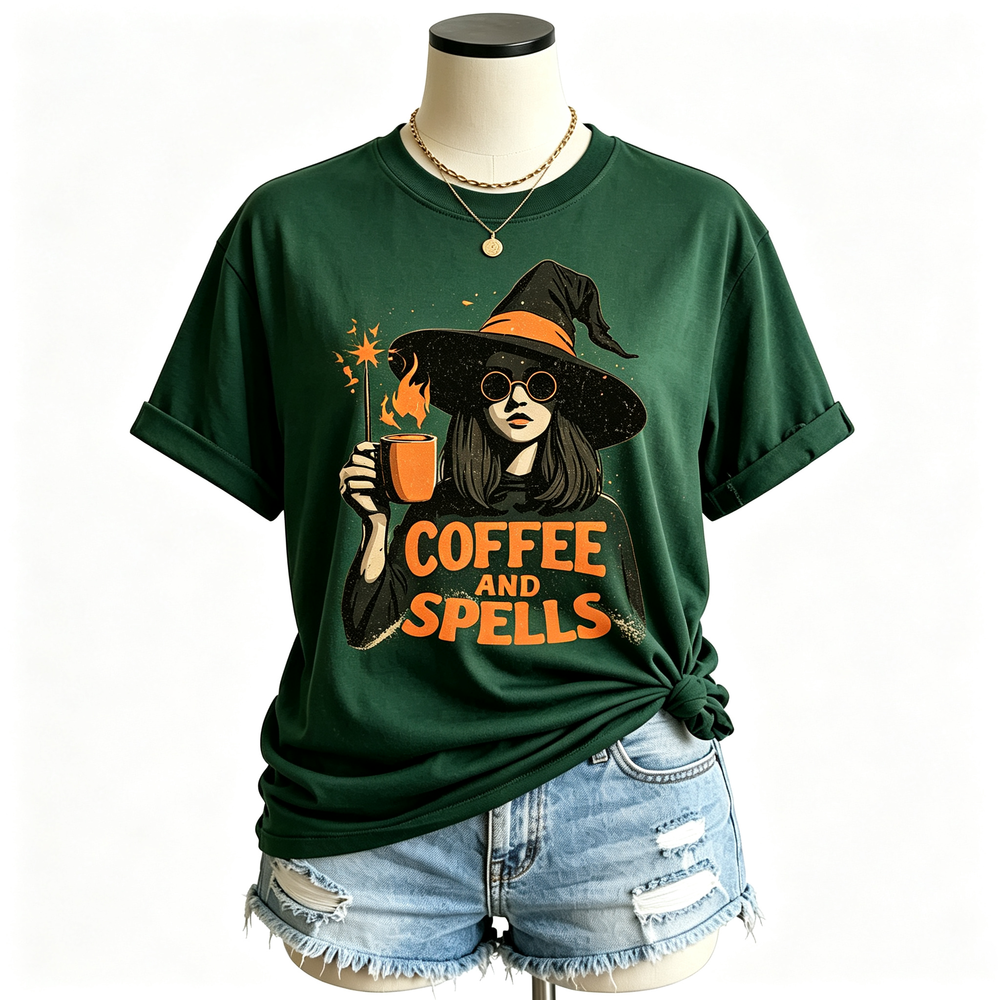 PShirt Coffee Witch 01 Halloween T-shirt