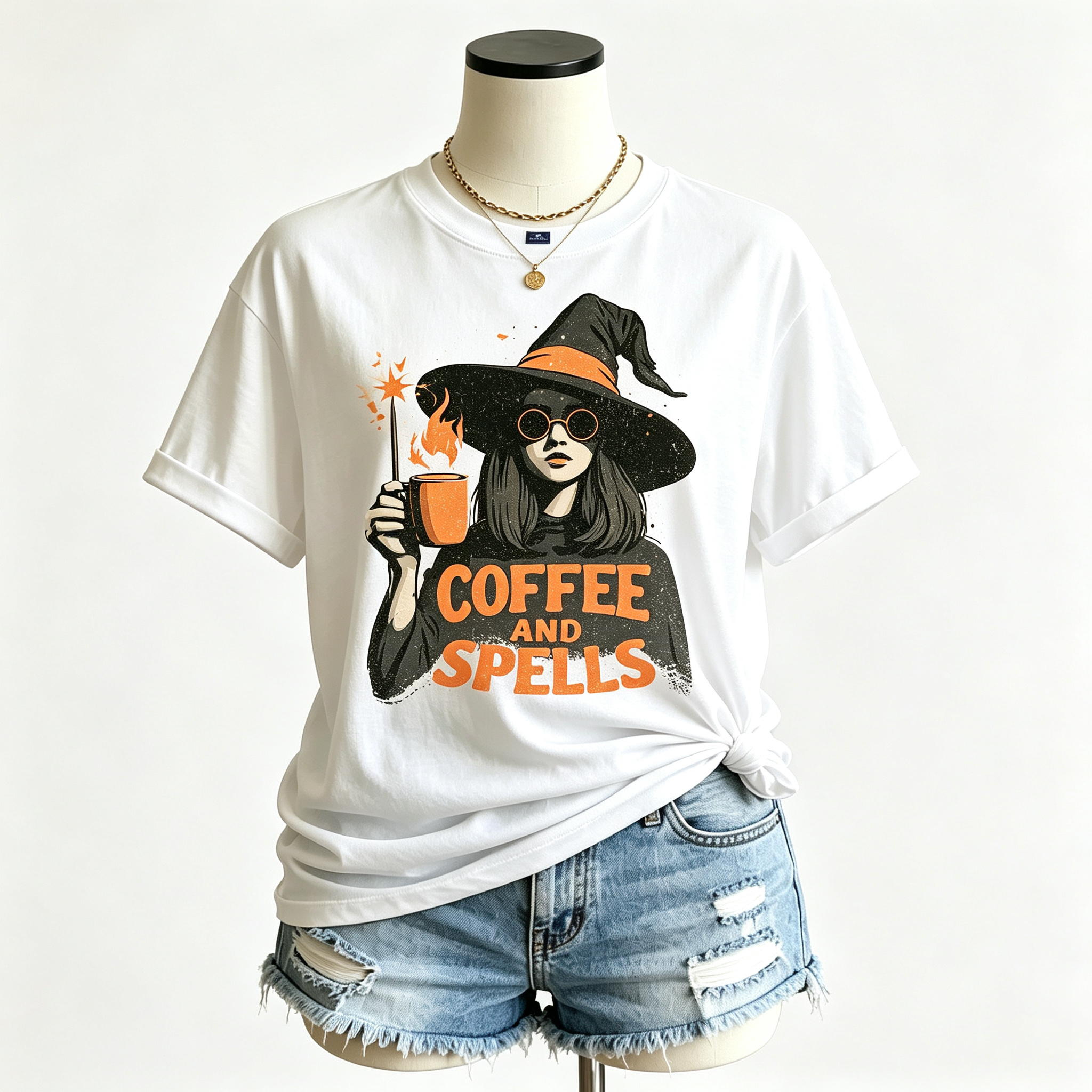 PShirt Coffee Witch 01 Halloween T-shirt