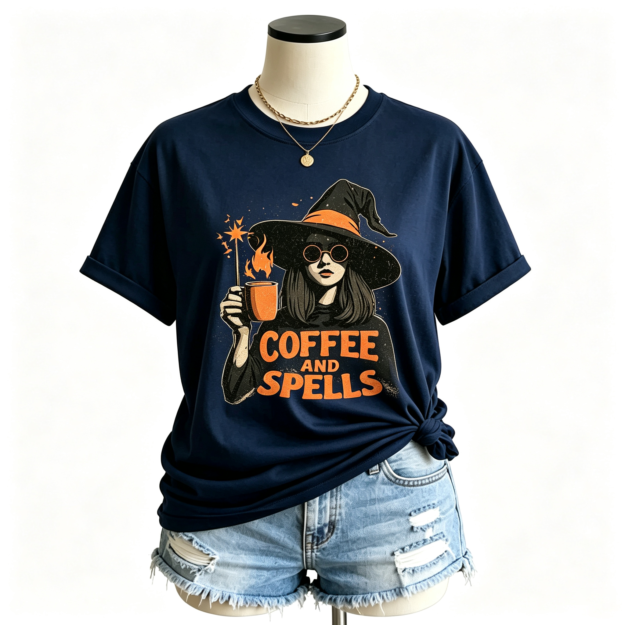 PShirt Coffee Witch 01 Halloween T-shirt