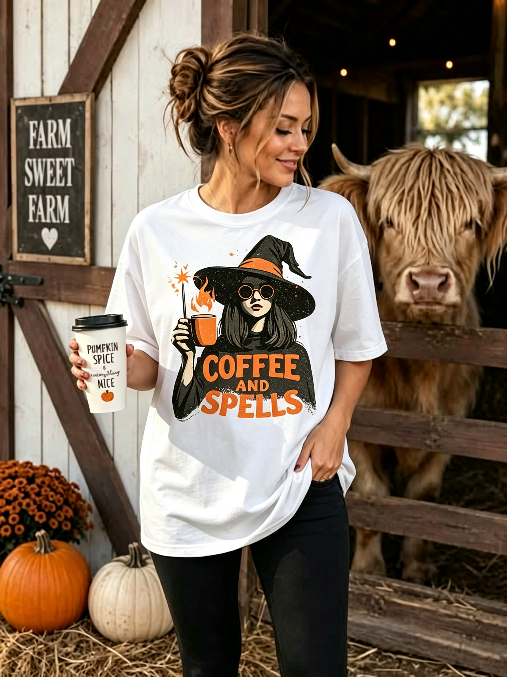 PShirt Coffee Witch 01 Halloween T-shirt