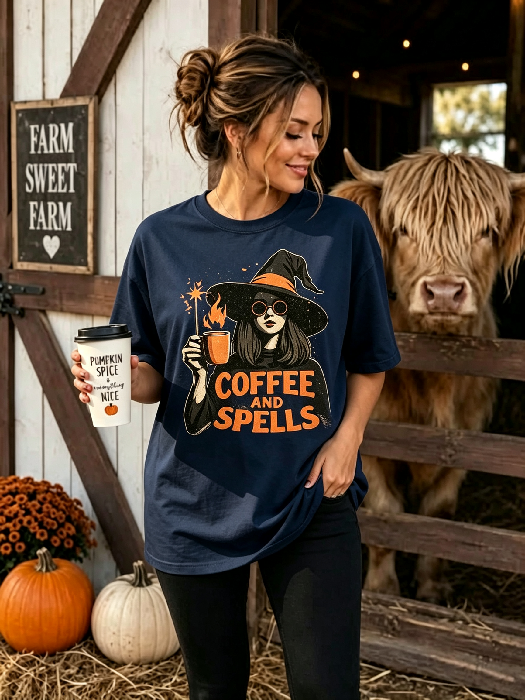 PShirt Coffee Witch 01 Halloween T-shirt
