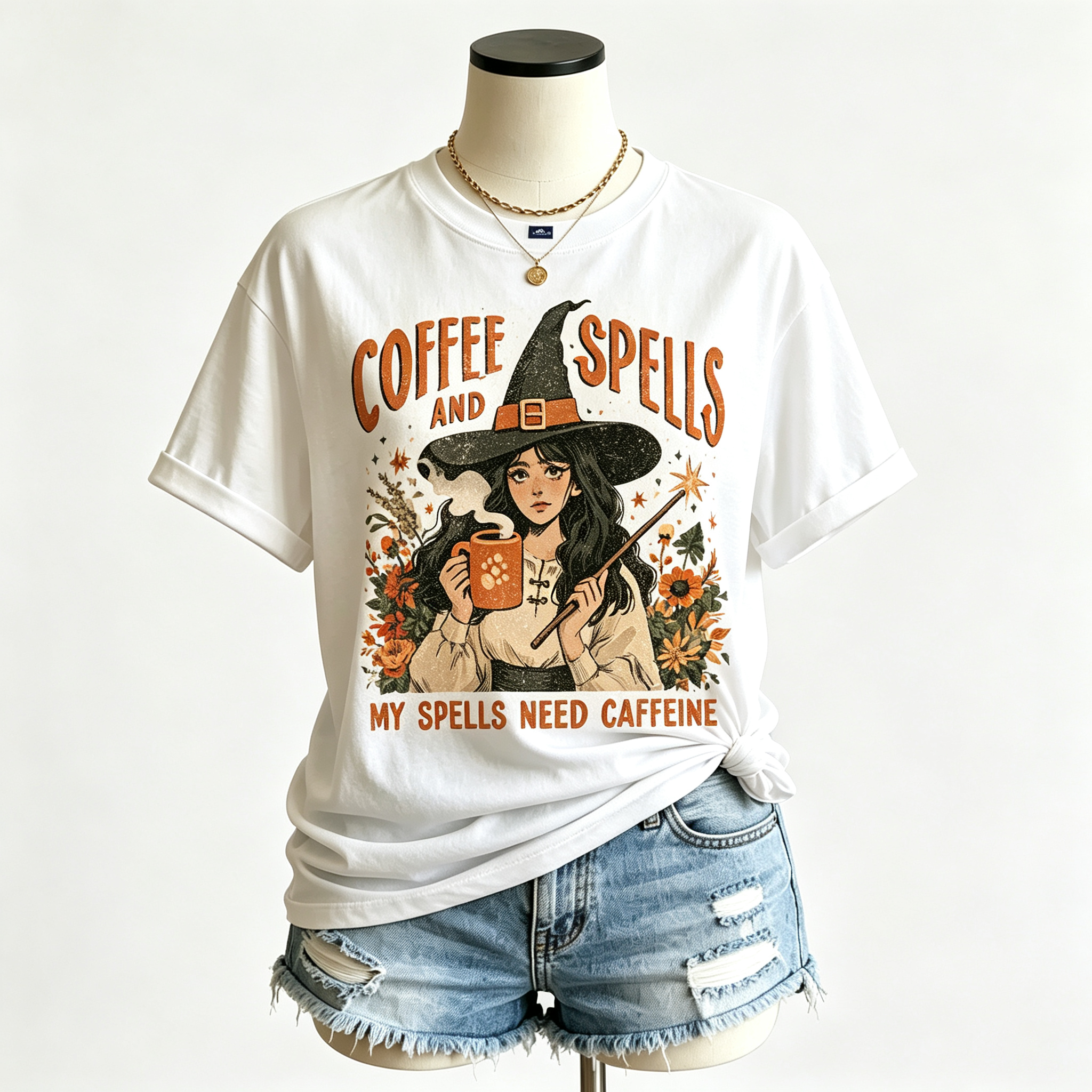 PShirt Coffee Witch 045 Halloween T-shirt