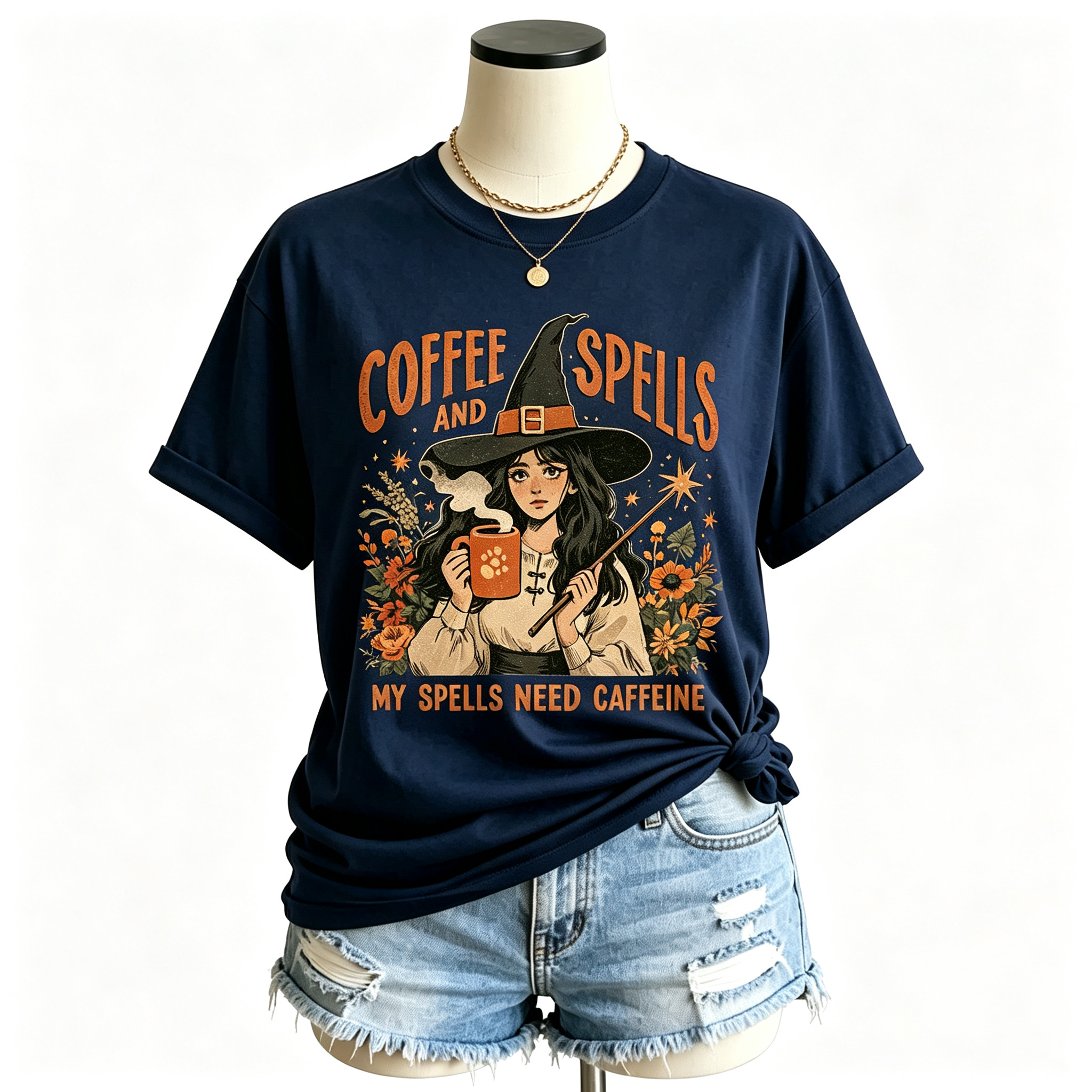 PShirt Coffee Witch 045 Halloween T-shirt