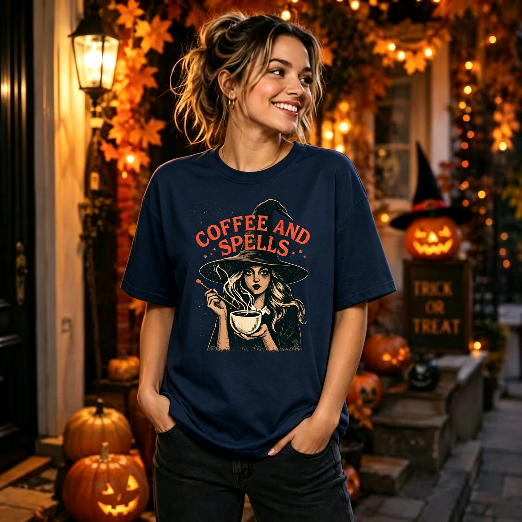 PShirt Coffee Witch 02 Halloween T-shirt