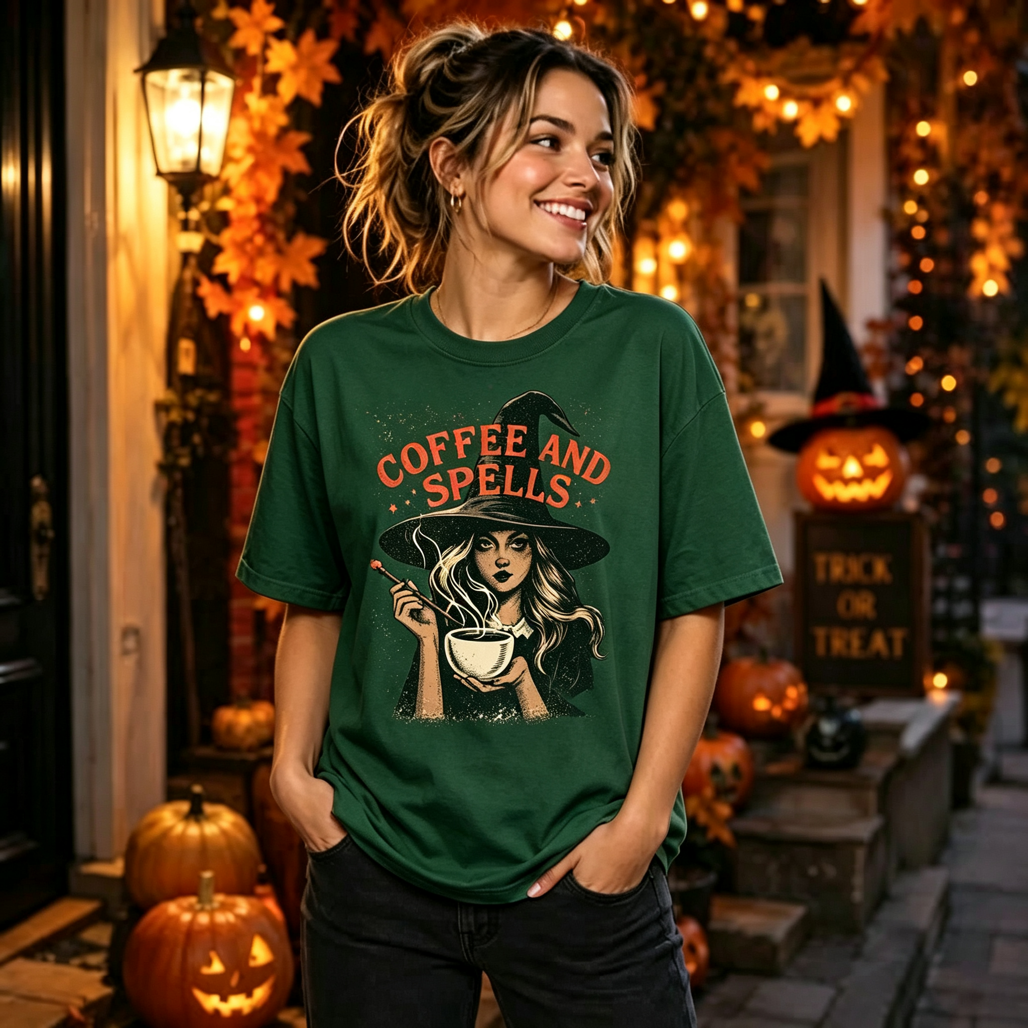 PShirt Coffee Witch 02 Halloween T-shirt