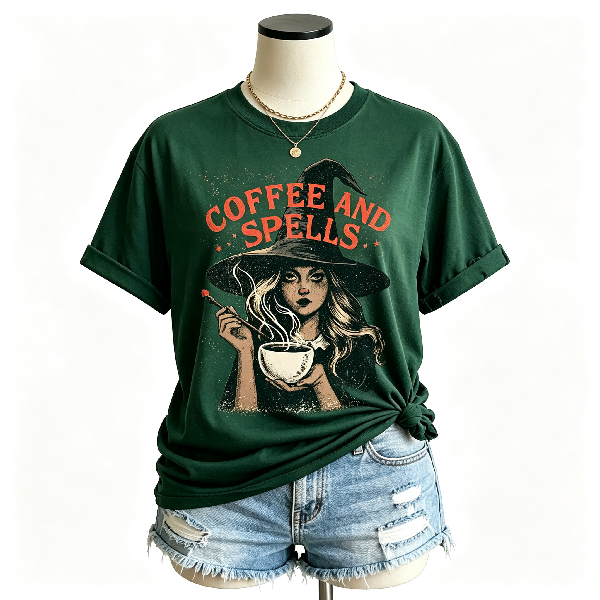 PShirt Coffee Witch 02 Halloween T-shirt