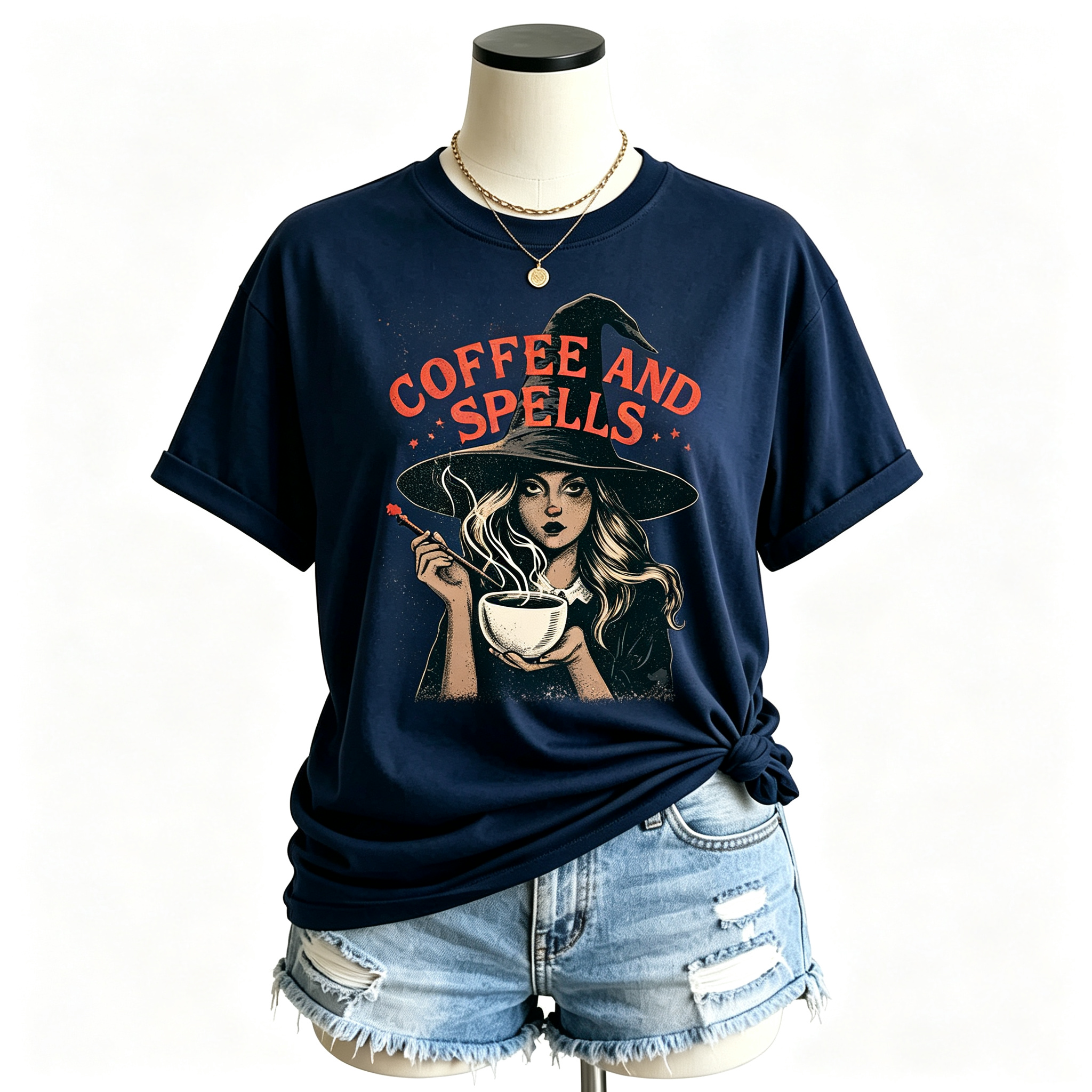 PShirt Coffee Witch 02 Halloween T-shirt