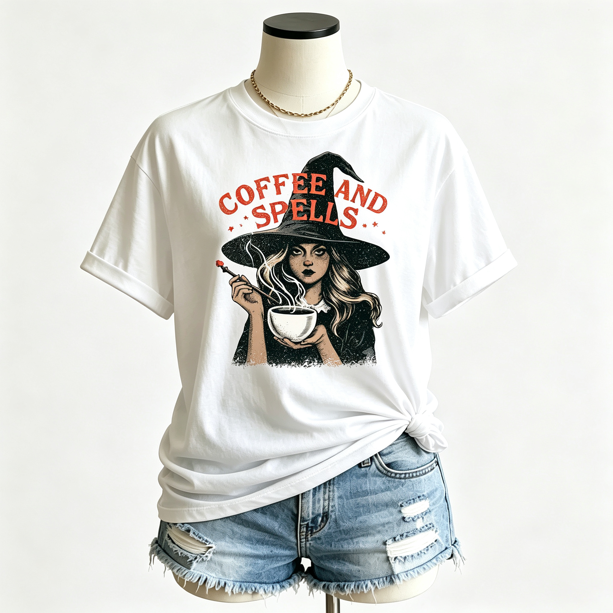 PShirt Coffee Witch 02 Halloween T-shirt