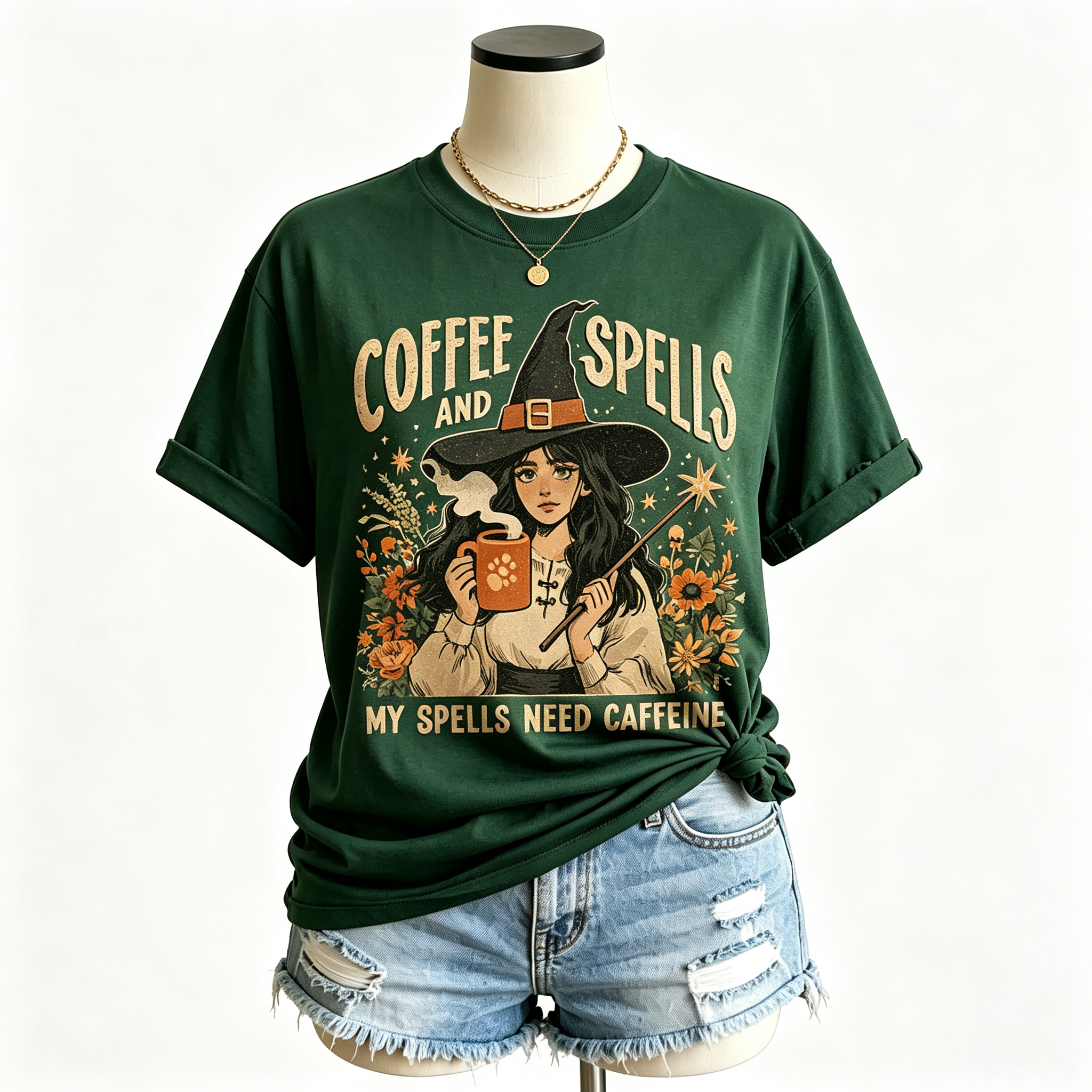 PShirt Coffee Witch 045 Halloween T-shirt