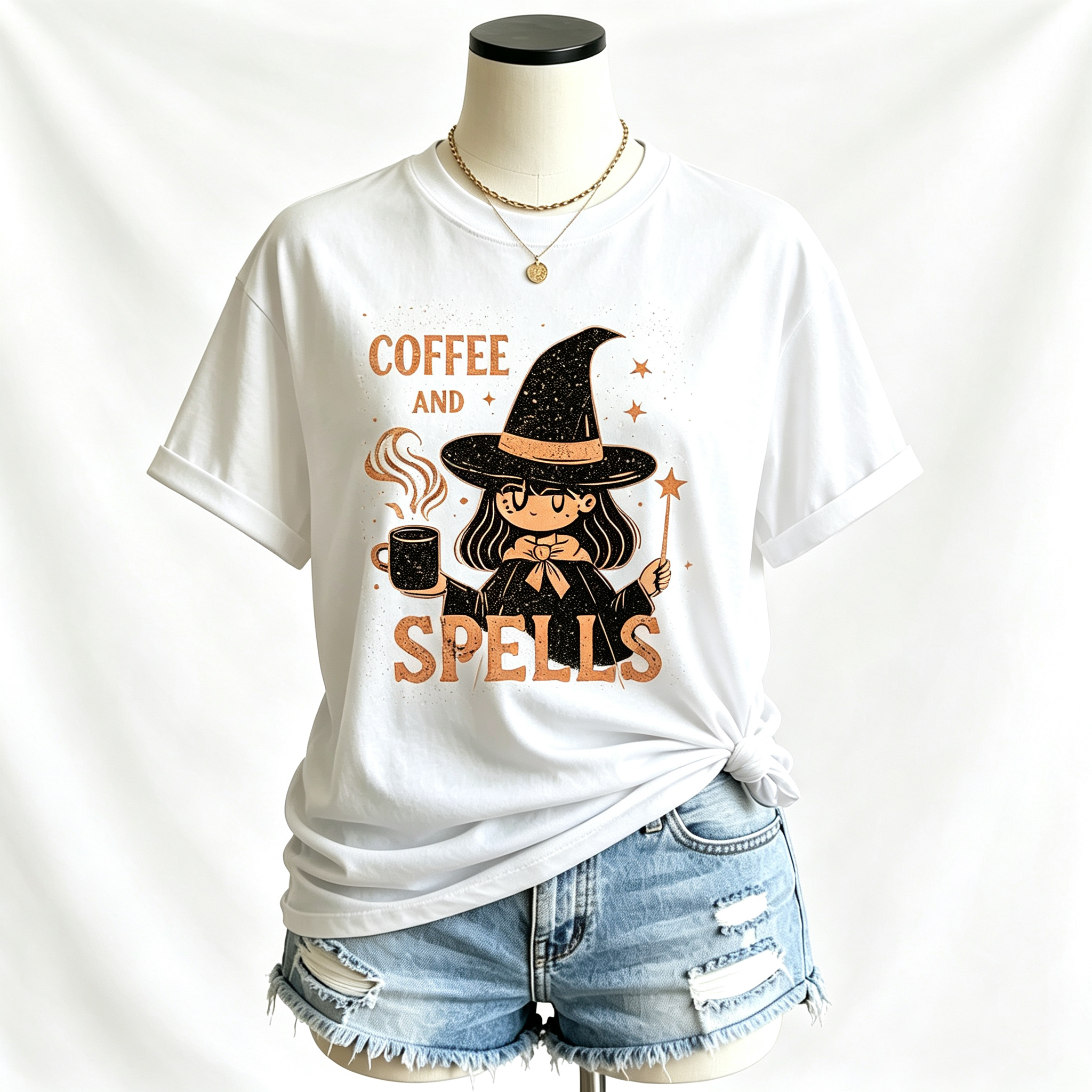 PShirt Coffee Witch 03 Halloween T-shirt