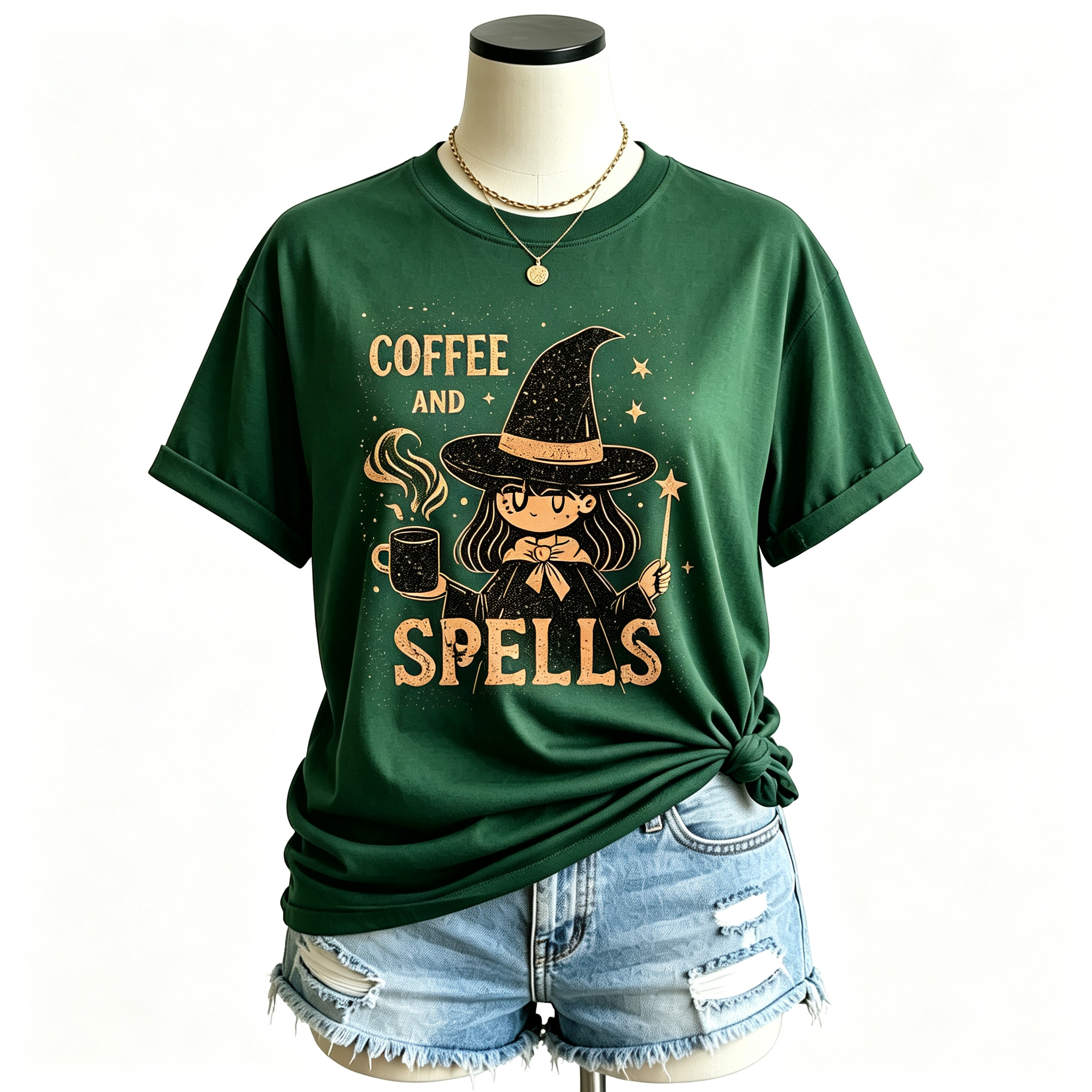 PShirt Coffee Witch 03 Halloween T-shirt