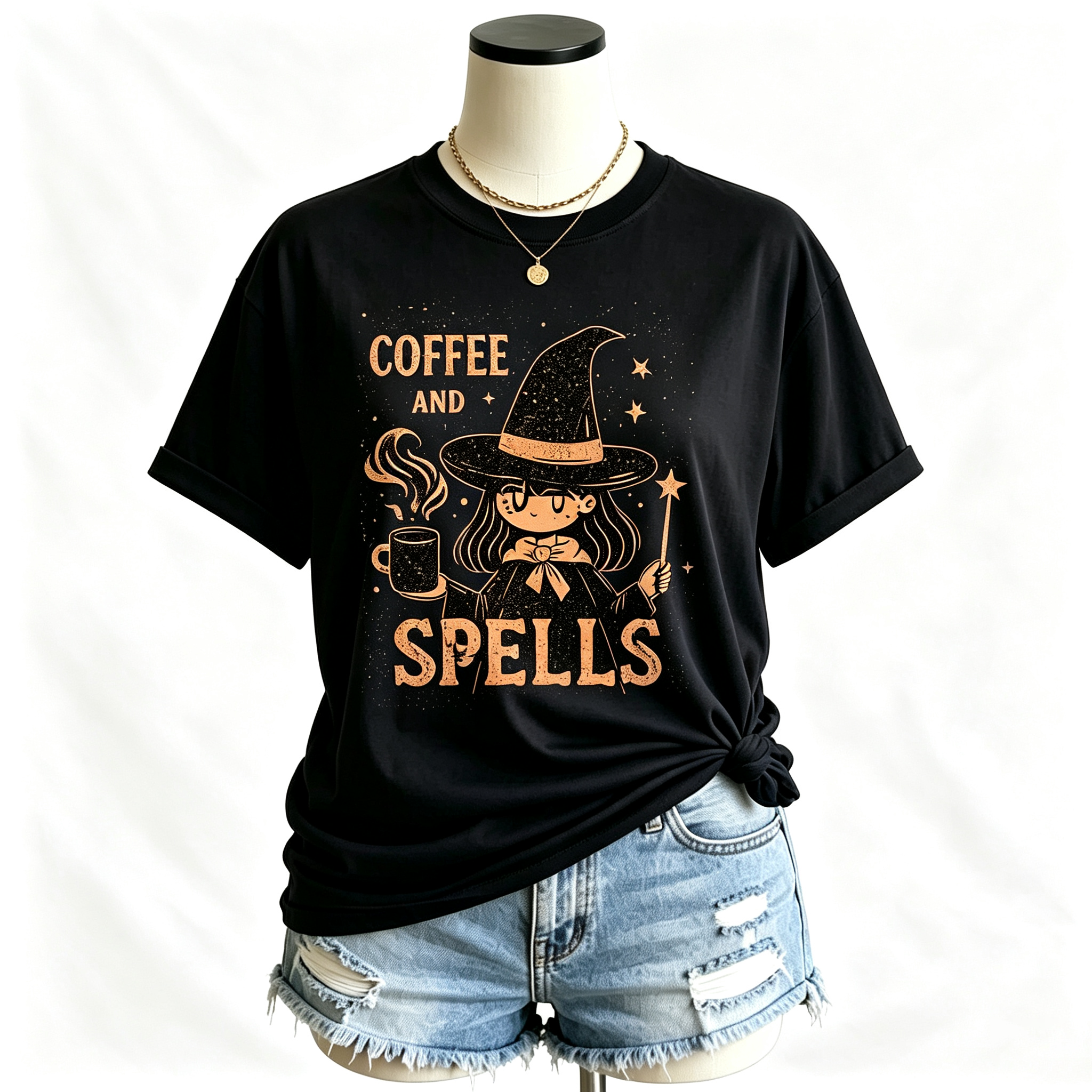 PShirt Coffee Witch 03 Halloween T-shirt