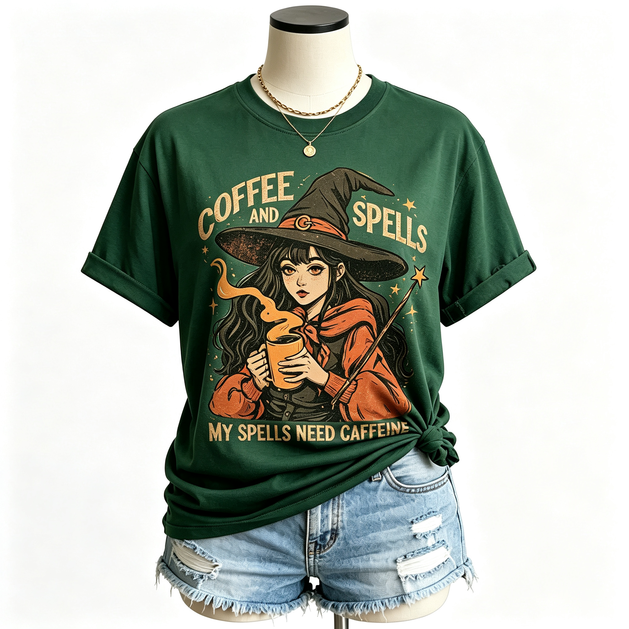 PShirt Coffee Witch 04 Halloween T-shirt