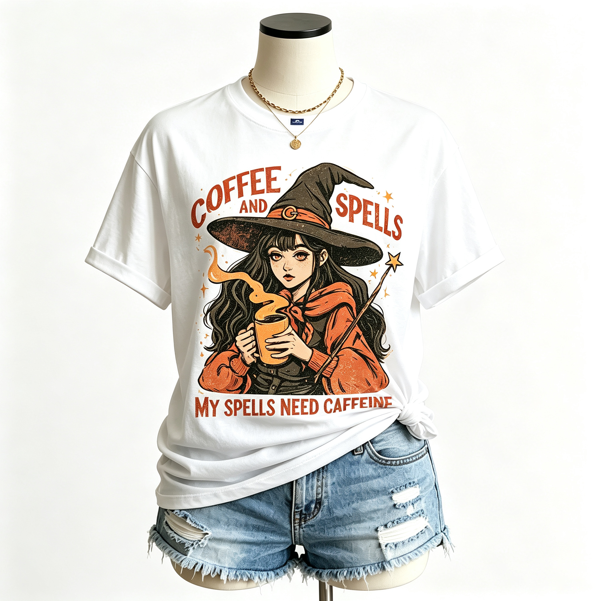 PShirt Coffee Witch 04 Halloween T-shirt