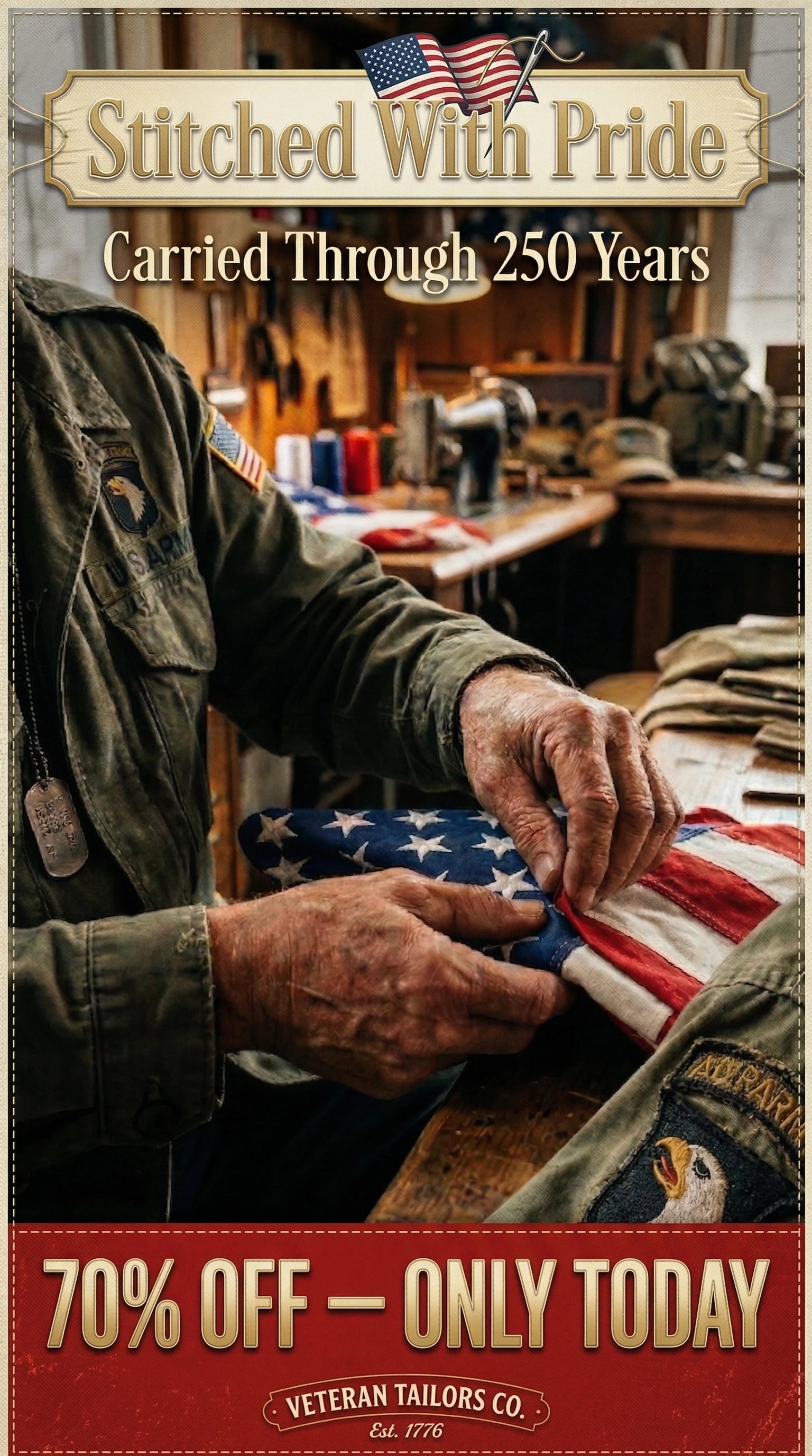UV protection and weather resistant American flag