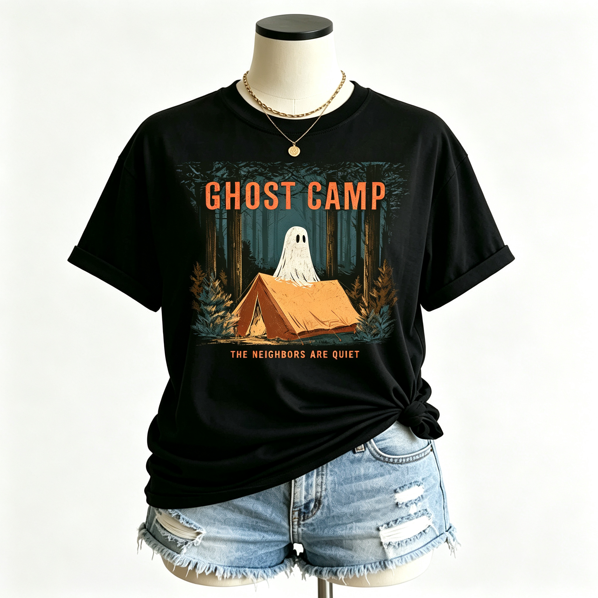 PShirt Ghost Camper 01 Halloween T-shirt