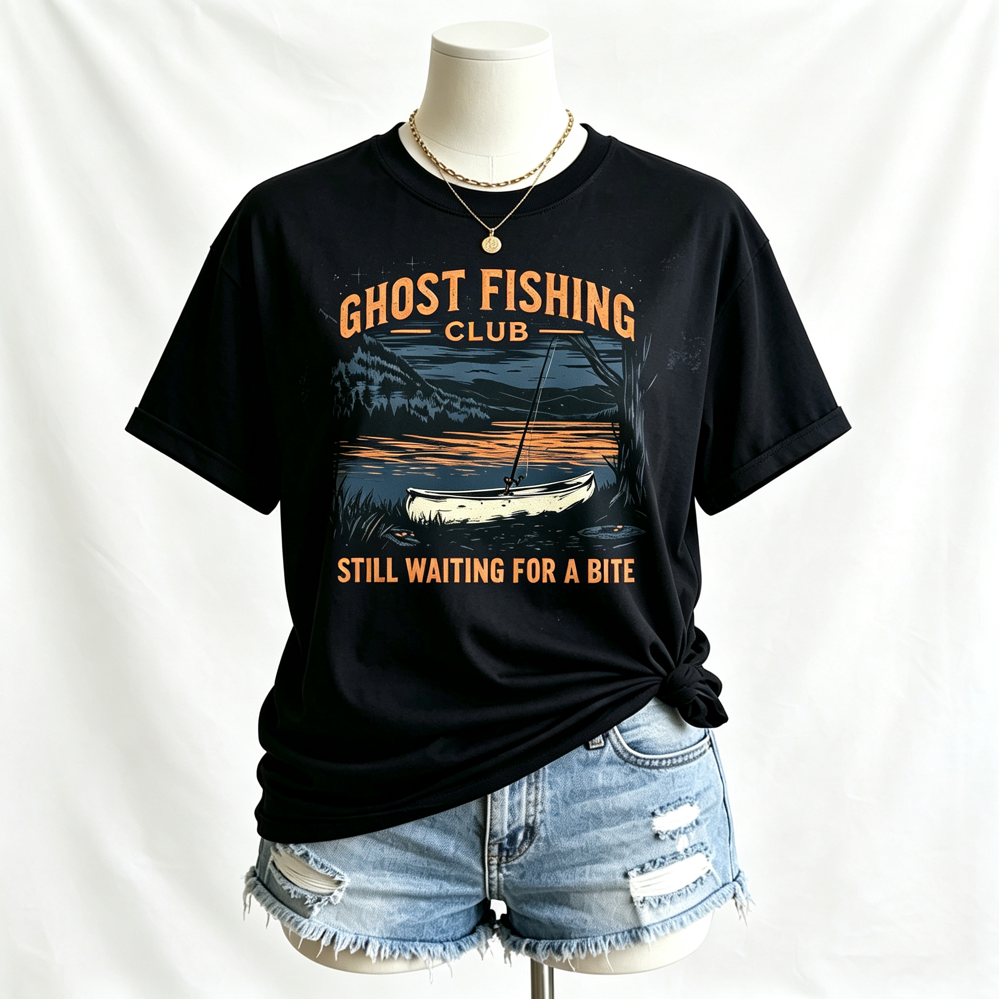 PShirt Ghost Fishing 02 Halloween T-shirt
