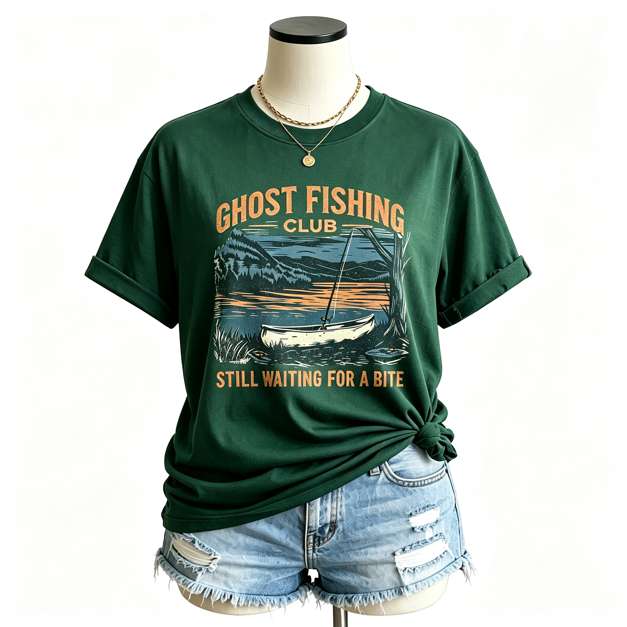 PShirt Ghost Fishing 02 Halloween T-shirt