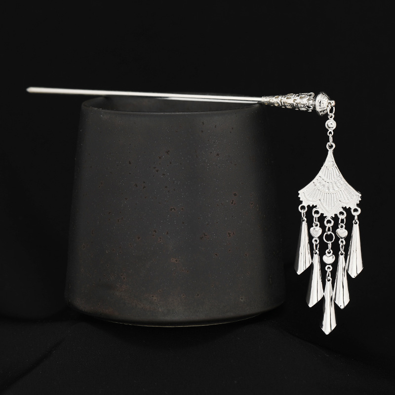 S999 foot silver hairpin