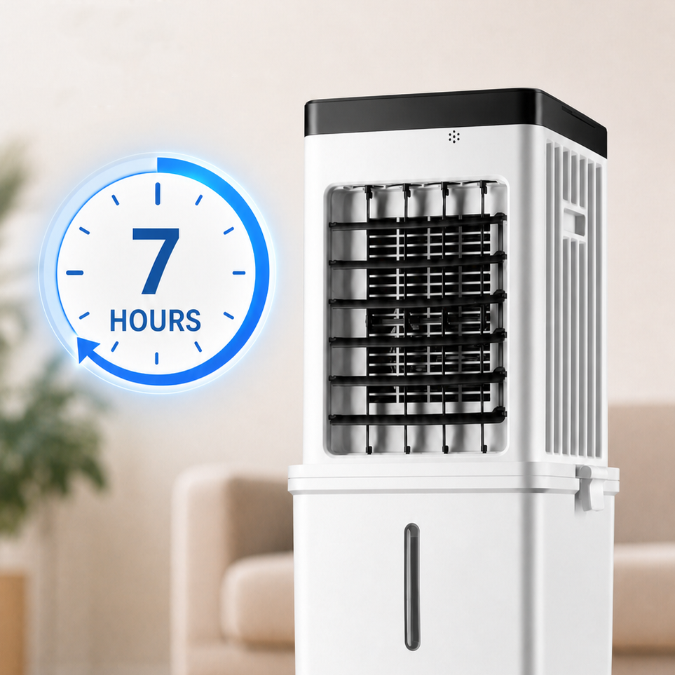 Refroidisseur d'air PureBreo C20 – Ventilateur réfrigérant évaporatif 3-en-1 avec humidificateur et flux d'air large de 90°