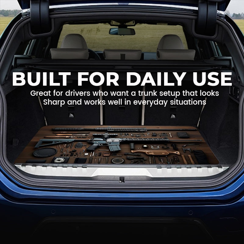 🔫 Personalized Firearm-Inspired Car Trunk Mat