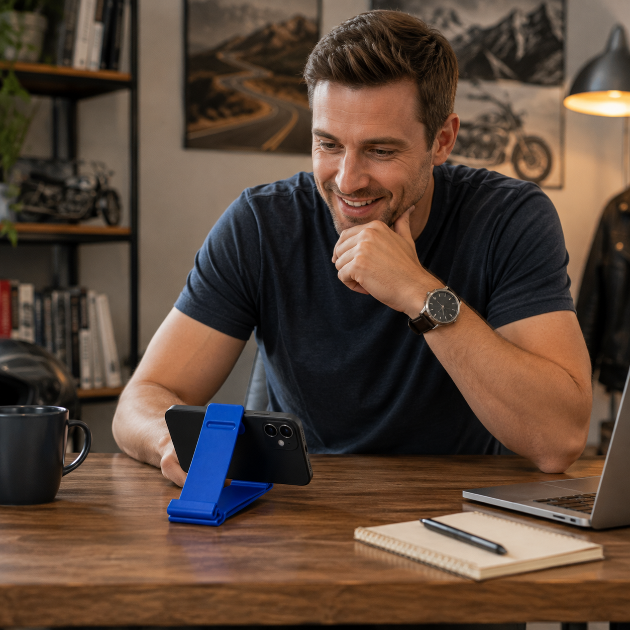 📱 Foldable Adjustable Phone Stand | Compact Desktop Holder