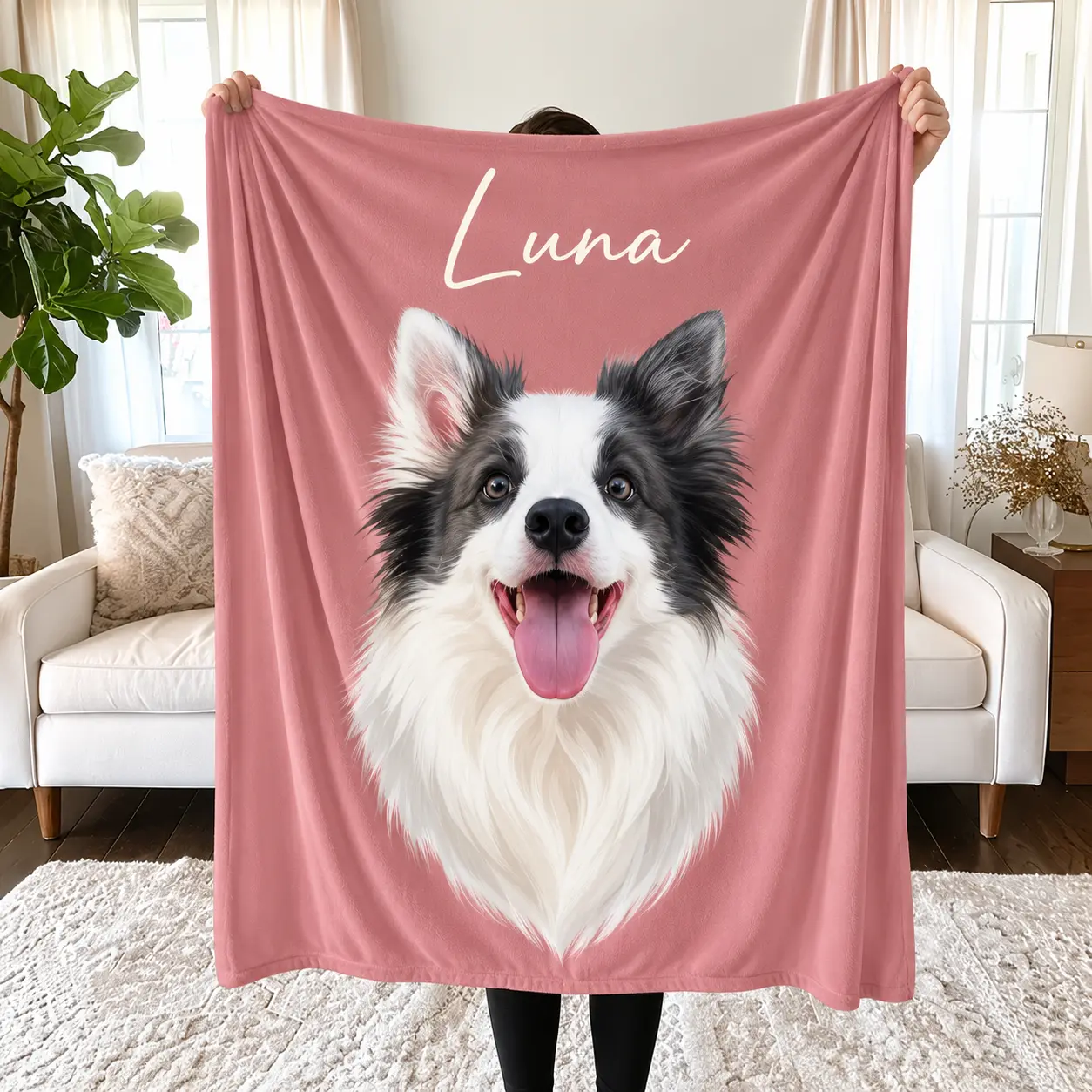 Custom Solid-Color Single Pet Blanket