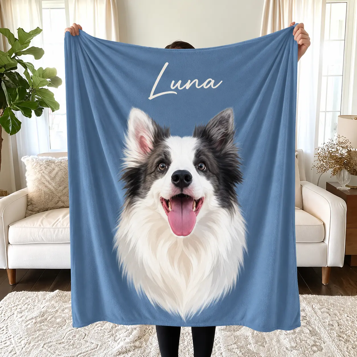 Custom Solid-Color Single Pet Blanket