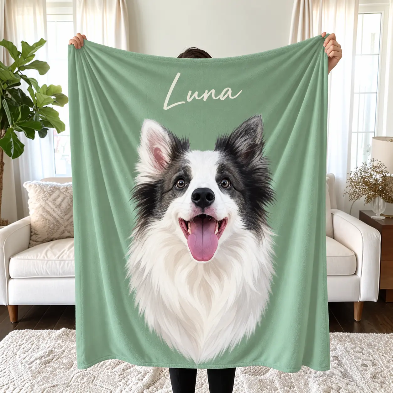 Custom Solid-Color Single Pet Blanket