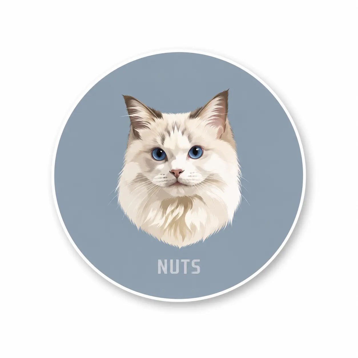 Custom Pet Portrait Round Rug