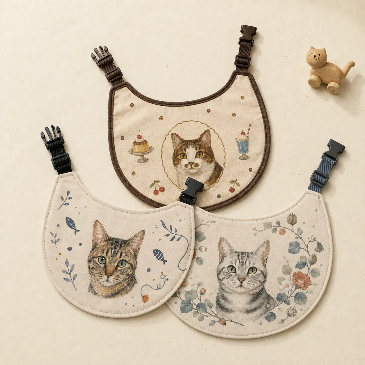 Personalized Cat Portrait Bib – Custom From Your Photo