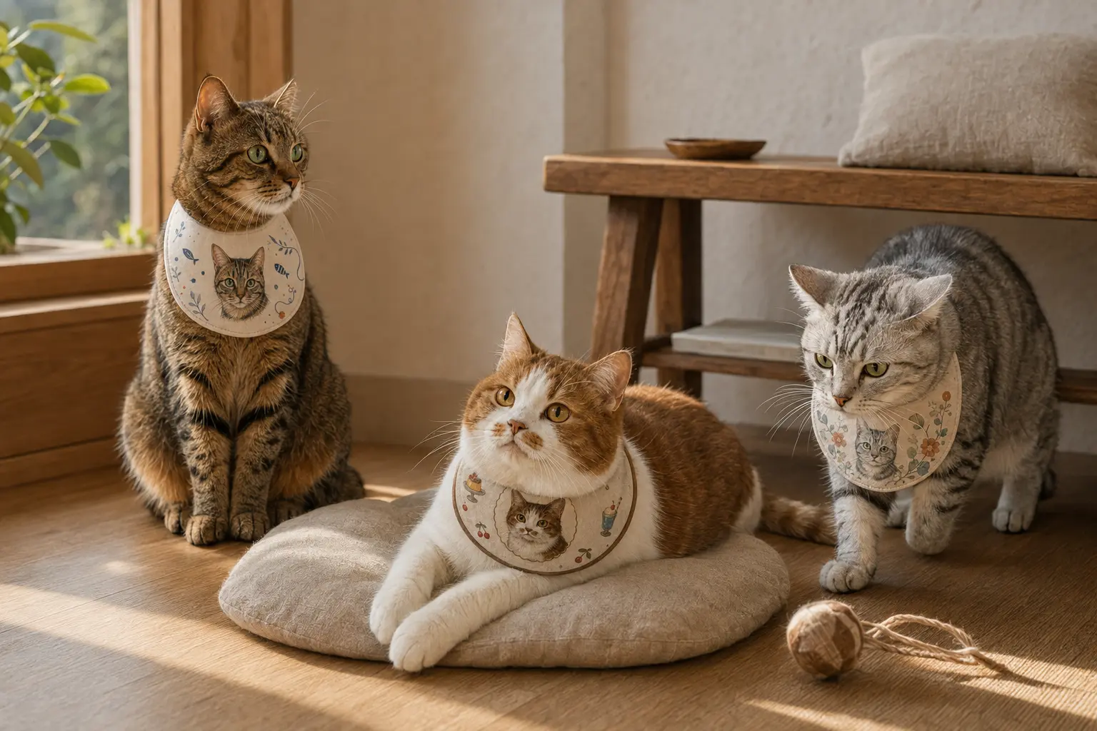 Personalized Cat Portrait Bib – Custom From Your Photo