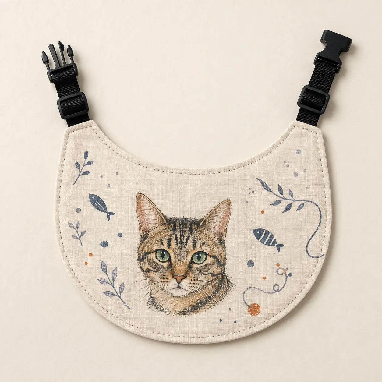 Personalized Cat Portrait Bib – Custom From Your Photo