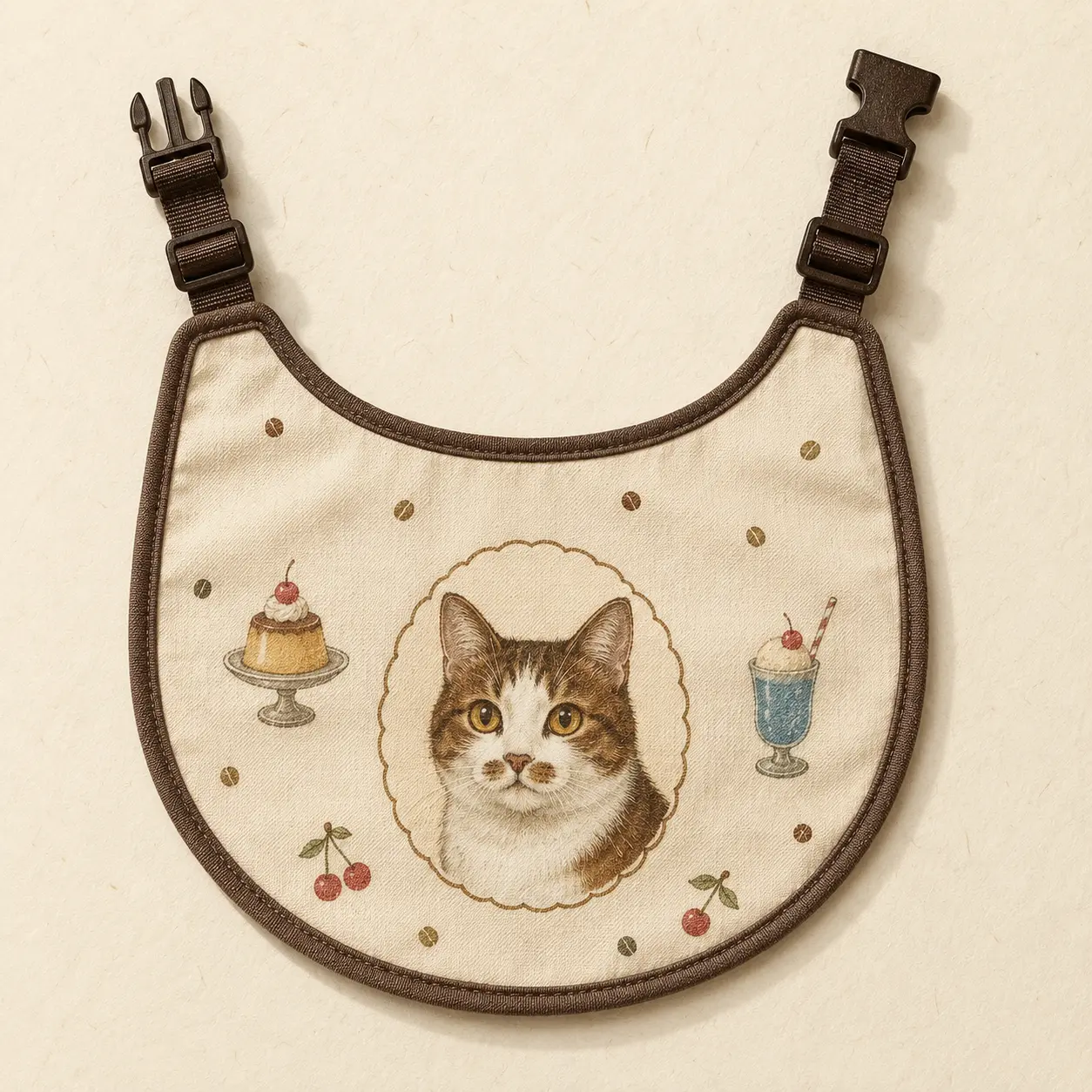 Personalized Cat Portrait Bib – Custom From Your Photo