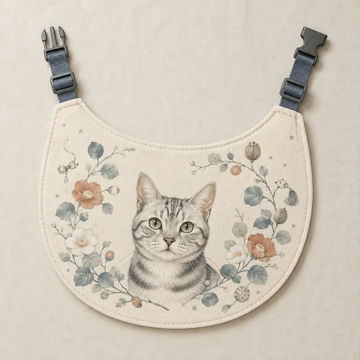 Personalized Cat Portrait Bib – Custom From Your Photo