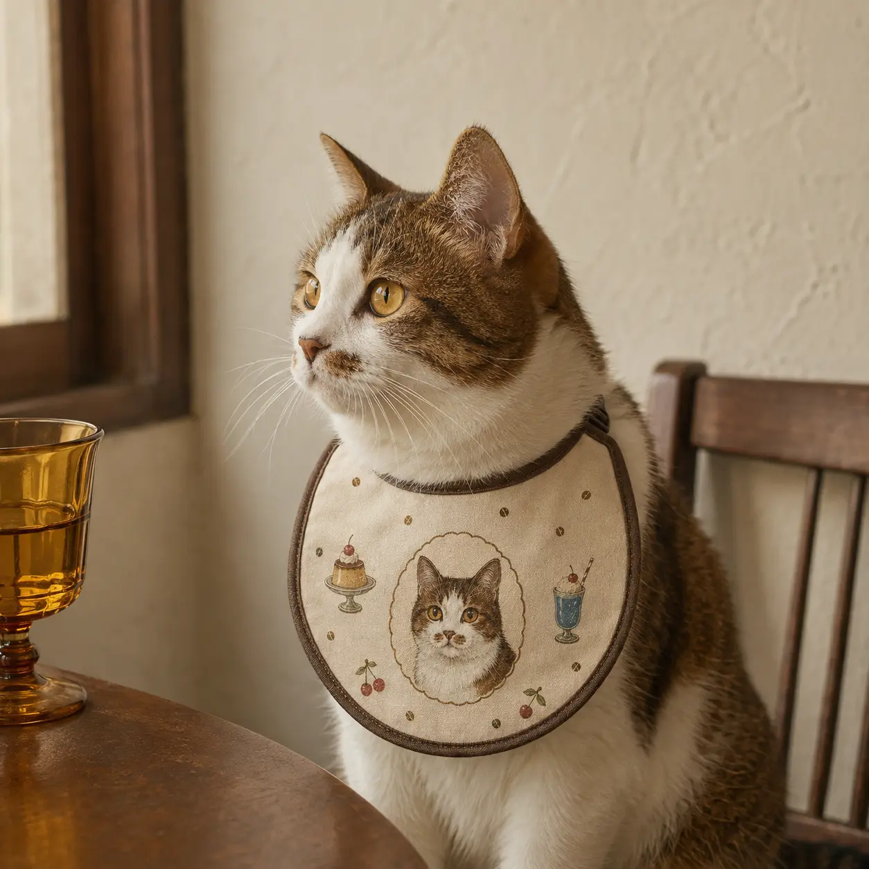 Personalized Cat Portrait Bib – Custom From Your Photo