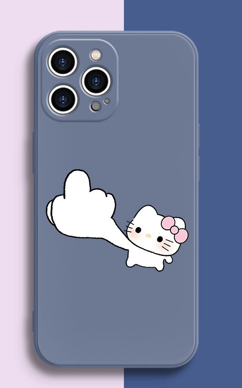 Hello Kitty Heart Couple Silicone Phone Case For iPhone 17 16 15 14 13