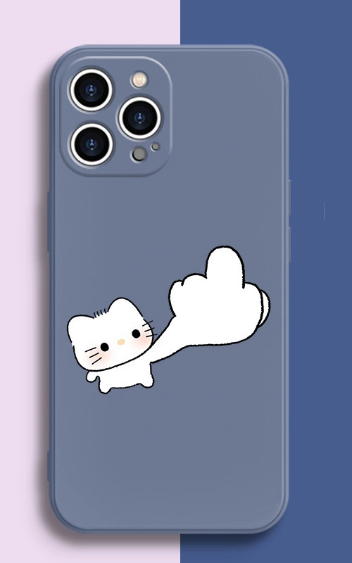 Hello Kitty Heart Couple Silicone Phone Case For iPhone 17 16 15 14 13