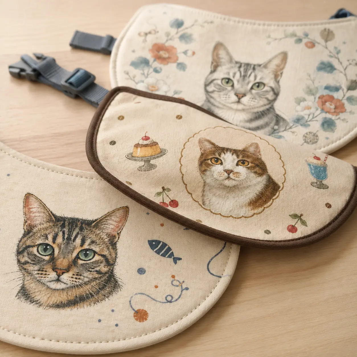 Personalized Cat Portrait Bib – Custom From Your Photo
