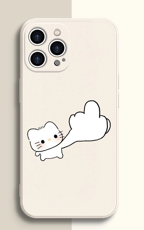 Hello Kitty Heart Couple Silicone Phone Case For iPhone 17 16 15 14 13